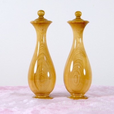 臺(tái)灣進(jìn)口檜木聚寶凈瓶 自然饋贈(zèng)的藝術(shù)手工擺件